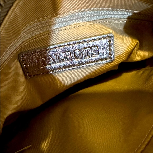 Talbots Leather Metallic Silver Crossbody/Shoulder Bag - NWOT - Picture 11 of 13